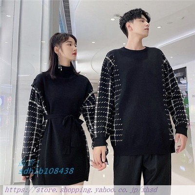 秋冬ニット セーター 恋人 夫婦 友達 暖かい 防寒 ニット ペアルック レディース メンズ ゆったり おしゃれ トップス プレゼント 記念日 通販 Lineポイント最大get Lineショッピング