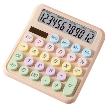 多巴胺電子計算機 雙電源靜音款 RH-2208B  1個  奶茶色