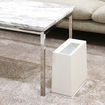 日本 ideaco 方磚家用垃圾桶 8.5L - 白
