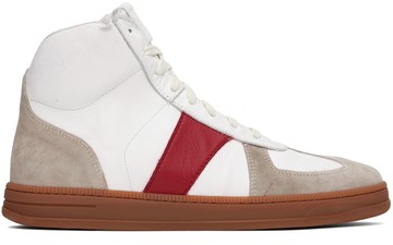 Rhude 白色 & 驼色高帮运动鞋