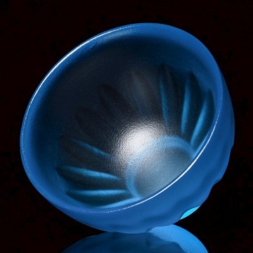 寶藍琉璃茶杯主人杯 玉瓷水晶品茗杯單杯 整套功夫茶具茶道杯子