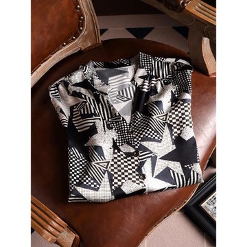 杭州高端大牌女士品牌真絲桑蠶絲襯衫女春夏洋氣中年媽媽短袖上衣