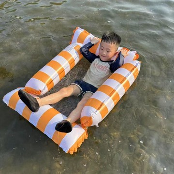 🐰歡喜兔🐰游泳浮床 浮圈 水上充氣浮排 成人水上浮床 兒童水上浮床 浮椅 加厚網床躺椅