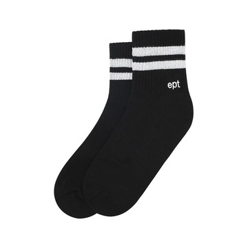 韓國 ept 條紋短襪 黑底白線 - L/XL