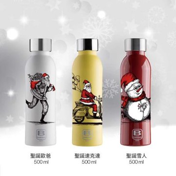 Bugatti 布加迪 義大利設計 聖誕系列保溫瓶 500ml(316醫療級不鏽鋼/保溫壺/保溫杯/保溫瓶)