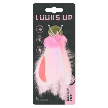 LUUKS UP 繽紛小翅膀貓玩具 粉蝴蝶  粉色  1個