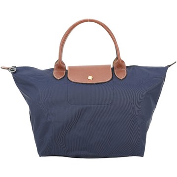 LONGCHAMP Le pliage 短提把摺疊水餃包(M/深藍色)