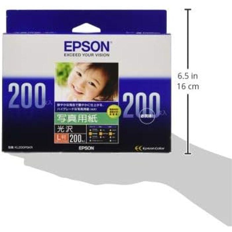 エプソン EPSON 写真用紙光沢 L判 200枚 KL200PSKR