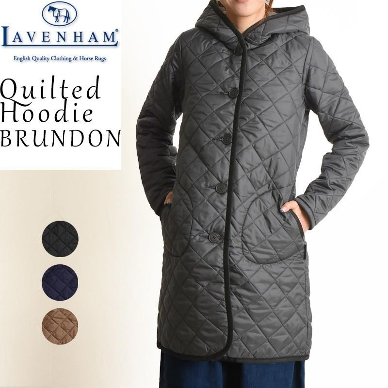 ラベンハム LAVENHAM ブランドン BRUNDON フード付き キルティングコート レディース ロング | LINEショッピング