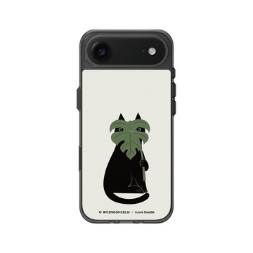 iPhone Air Clear (相機按鈕) 酷墨灰 - ilovedoodle (Lim Heng Swee) - Cat and Plant - 龜背芋