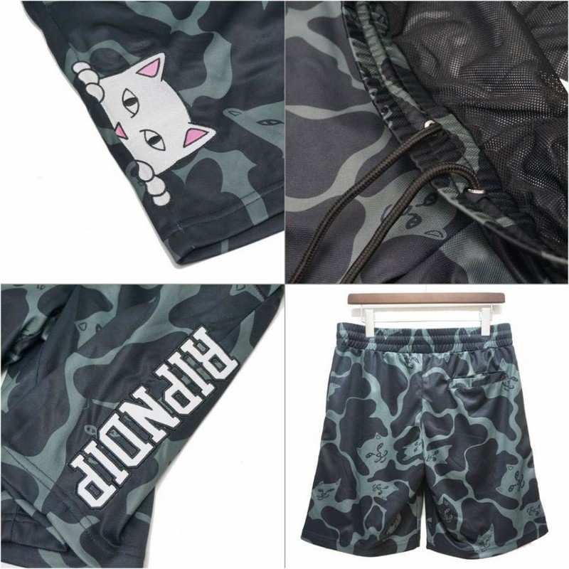 リップンディップ RIPNDIP ショートパンツ PEEKING NERMAL SHORTS バスパン ジャージ ショーツ ネコ 猫 迷彩 カモ柄 |  LINEブランドカタログ