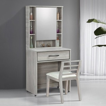 【MUNA 家居】依琳2尺化妝台/鏡台(含椅)