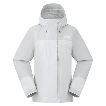 The North Face 女 BLIZZARD GTX 防水防風透氣連帽外套.夾克.風雨衣/ 8F1D-TBH 羽雲灰/沙丘白