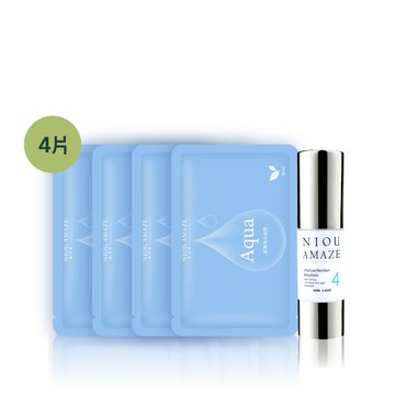 紐奇肌_Aqua保濕面膜4片+奇肌果油保濕乳30ml