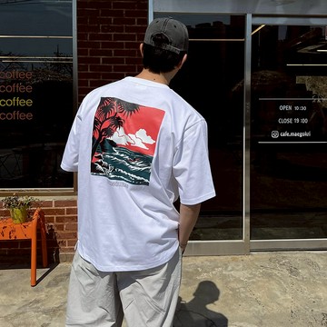 正韓HONOLULU印花圖騰純棉短袖T恤 3色 YUPPIE 預購商品 0325