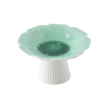 WANDU 瓦讀 4220 16cm 綠色 陶瓷高腳點心盤  1個