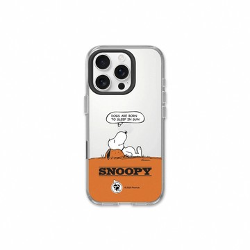 RHINOSHIELD iPhone 17e/16e 共用 Clear 抗黃化透明防摔手機殼｜Snoopy史努比-75週年-休息一下