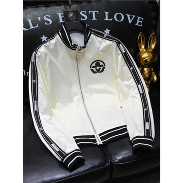 春秋季新款立領刺繡夾克男士歐洲站潮牌修身休閑青年大碼輕奢外套