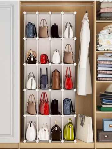 家用臥室包包收納架房間放包包的的架子衣柜神器落地置物架省空間