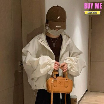 【短款寬鬆】連帽外套 衝鋒衣 夾克 外套 上衣 春秋季 春季 休閒 防風防水 時尚百搭 男女通用 戶外通勤