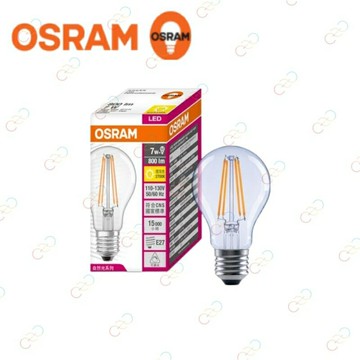 OSRAM 歐司朗 E27 7w LED 可調光 燈絲燈泡 適用電壓110v 保固一年 (A Light)