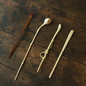 純手工竹茶針茶勺茶粉勺子 竹雕茶撥茶扒茶道套件零配件 日式茶具