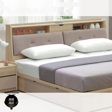 【顛覆設計】香芋貓抓皮靠枕床頭箱(雙人5尺)