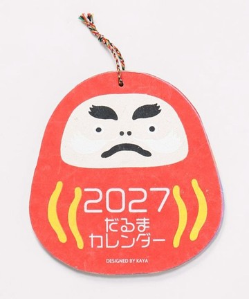 SaibabaEthnique【熱門預購】2027 達摩造型吊掛式月曆 7NSP6308