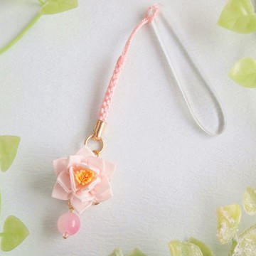 睡蓮帶飾 ( 「つまみ細工」*訂製商品 )