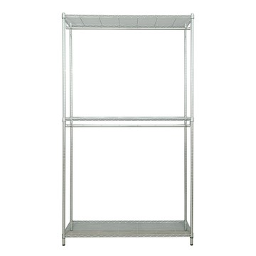 dayneeds 荷重型 120x45x210cm 三層雙桿電鍍(鎖管)鐵架衣櫥