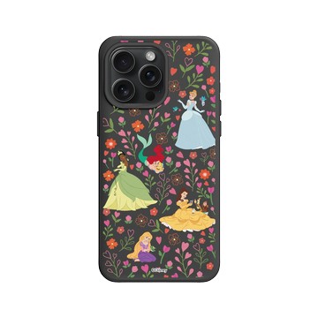 iPhone 15 Pro Max SolidX 黑 - 迪士尼-公主系列 Disney Princess - 迪士尼公主 - 公主與花