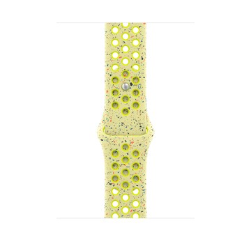 Apple 46 公釐螢光綠色 Nike 運動型錶帶 - S/M