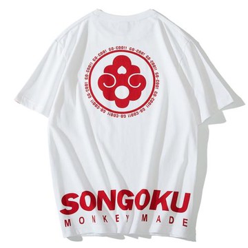 2023悟空本鋪新款男T恤簡約個性印花透氣潮牌短袖夏純棉半袖口袋