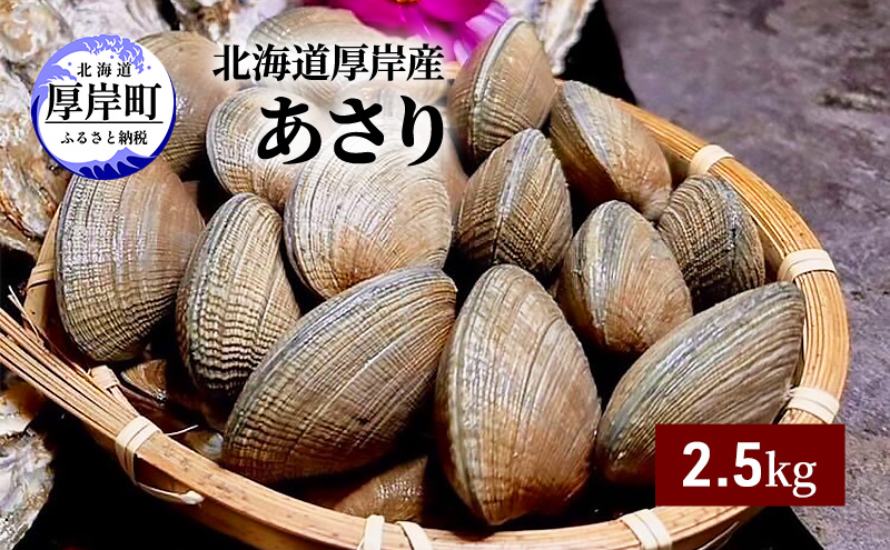 北海道 厚岸産 あさり 2.5kg