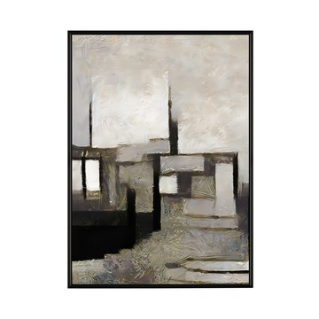 靜 境 抽象藝術畫  40 x 30cm  黑色框