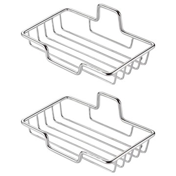 304不鏽鋼 無痕單層肥皂架 收納架x1+無痕貼x1  不鏽鋼  2個