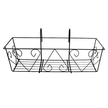 翠筠 烤漆陽台吊架/花架/花槽架  黑色  2尺  1個