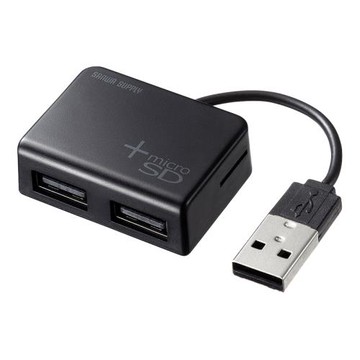 日本SANWA分線器多口usb轉換器集線器一拖三hub拓展塢SD讀卡器