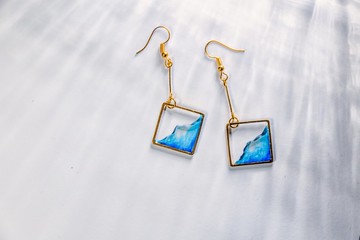 海洋系列 | 藍海的秘密 925銀針 可改耳夾