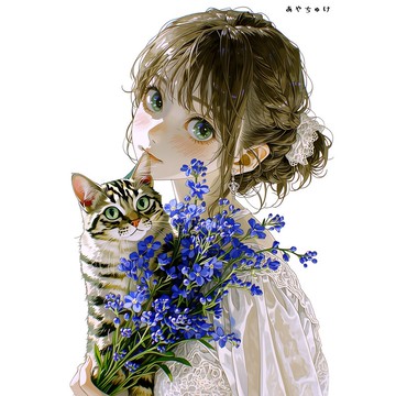 【4 月新品 3】07-120-0118 人物貼紙 春日少女與動物