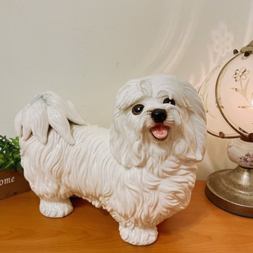 早期陶瓷瑪爾濟斯犬擺飾