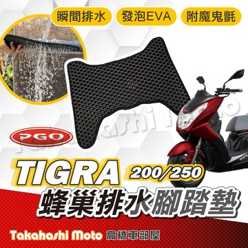 【台灣製造】 Tigra 彪虎 200 250 腳踏墊 防滑踏墊 排水踏墊 腳踏板 鬆餅墊 免鑽孔不積水 胖虎