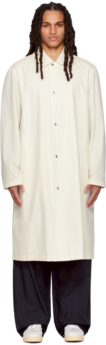 Jil Sander 白色印花大衣