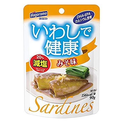 減塩 食品 25％ 減塩 いわし で健康 みそ味 90g×2袋セット