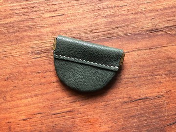 1/2圓零錢包 好好縫 皮革材料包 彈片口金 散紙包 真皮 DIY包裝