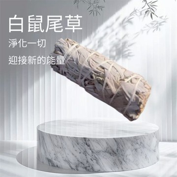 【白鼠尾草】淨化草／鼠尾草束／空間能量清理｜去除負能量｜冥想、儀式用藥草束｜招財｜防小人｜水晶手鏈串淨化｜消磁｜招桃花