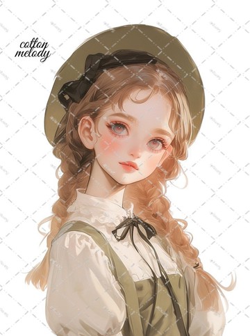 original sticker no.2335 人物貼紙 原創貼紙 原創人物貼紙 裝飾貼紙 cotton melody