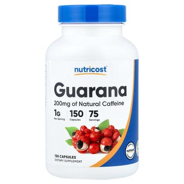 Nutricost, 瓜拉納，1000 毫克，150 粒膠囊（每粒膠囊 500 毫克）