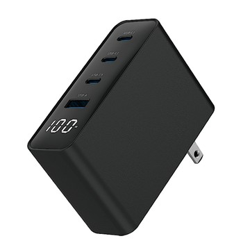 MCK 【MCK】3C1A極速100W GaN氮化鎵數顯四孔快充充電器(PD3.0+QC4.0) (台灣製造/iPhone17/豆腐頭/充電頭)