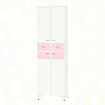 文創集-南亞塑鋼   尼亞  南亞塑鋼2尺上下開門中二抽高鞋櫃-60.7x36.5x195.1cm免組